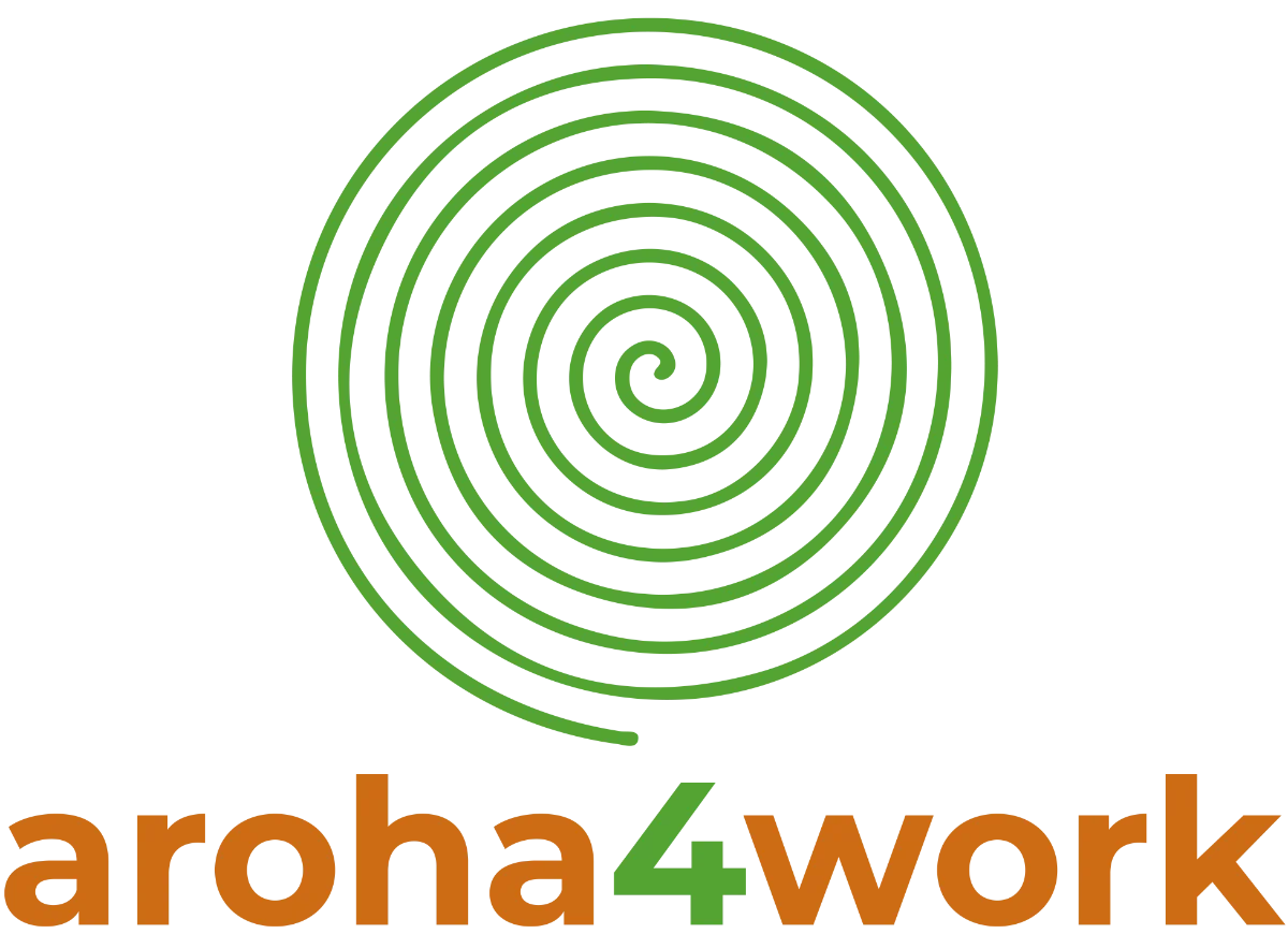 People collaborating supportively at work, the focus of the aroha4work programme